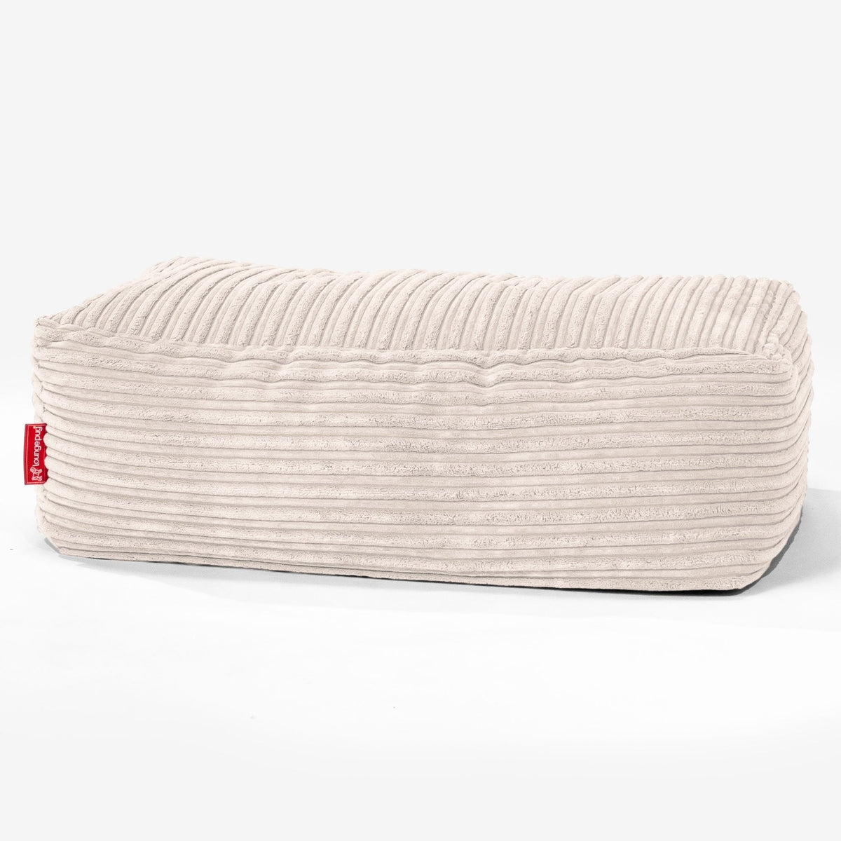 LOUNGE PUG Ivory Large Footstool Corduroy The Lounge Pug