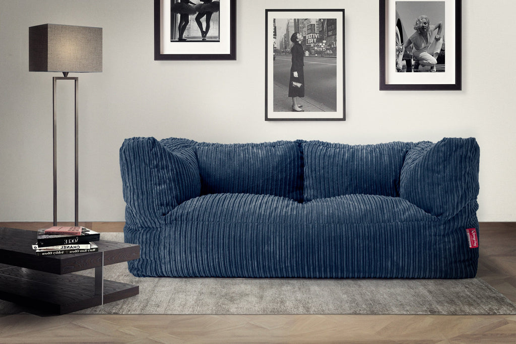 Lounge Pug® This oversized sofa bean bag would make a fantastic new addition to your living room. This bean bag is available in either 2 or 3 seater variant. There is also the option to add a matching footstool.