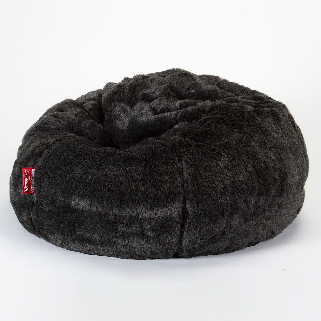 lounge-sack-kids-memory-foam-giant-childrens-bean-bag-fluffy-faux-fur-badger-black_1