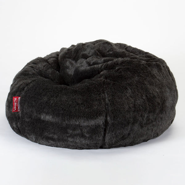 lounge-sack-kids-memory-foam-giant-childrens-bean-bag-fluffy-faux-fur-badger-black_1