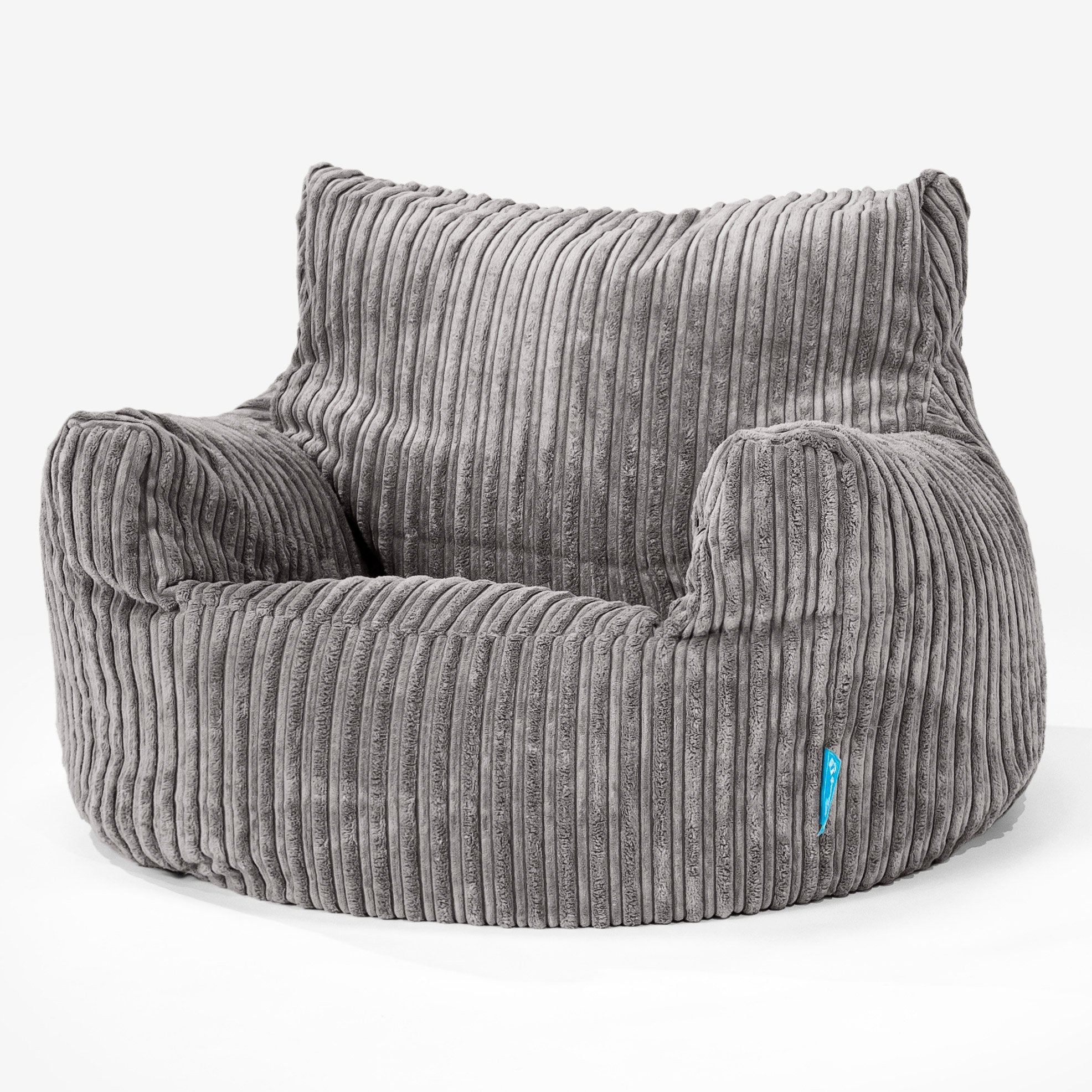 LOUNGE PUG Graphite Gray Kids Armchair Kids Bean Bags Corduroy The