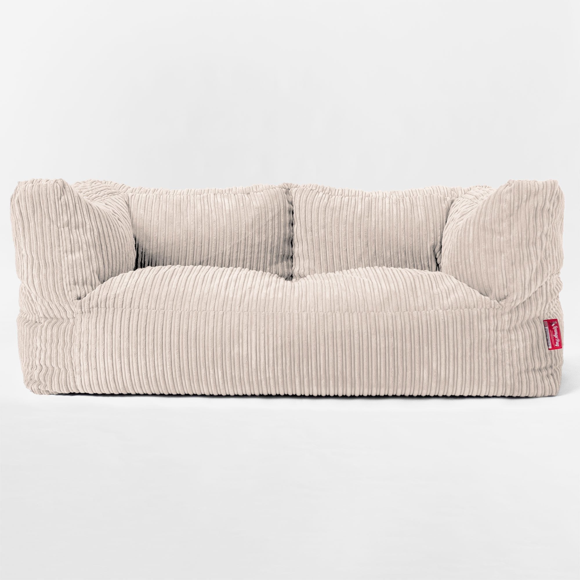 LOUNGE PUG, The 2 Seater Albert Sofa Bean Bag, Cord Ivory – The