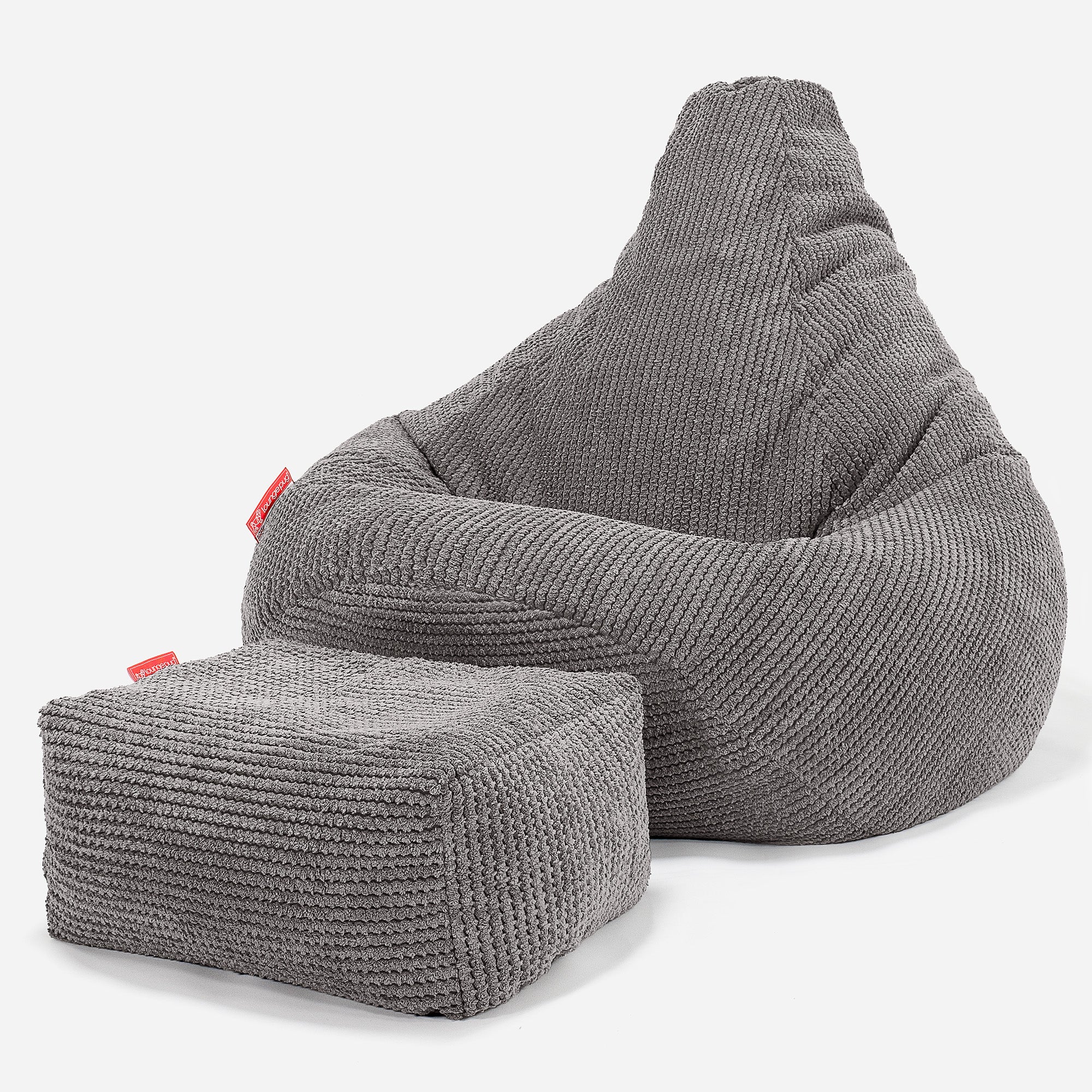Highback Bean Bag Chair Pom Pom Charcoal Gray - Main Image